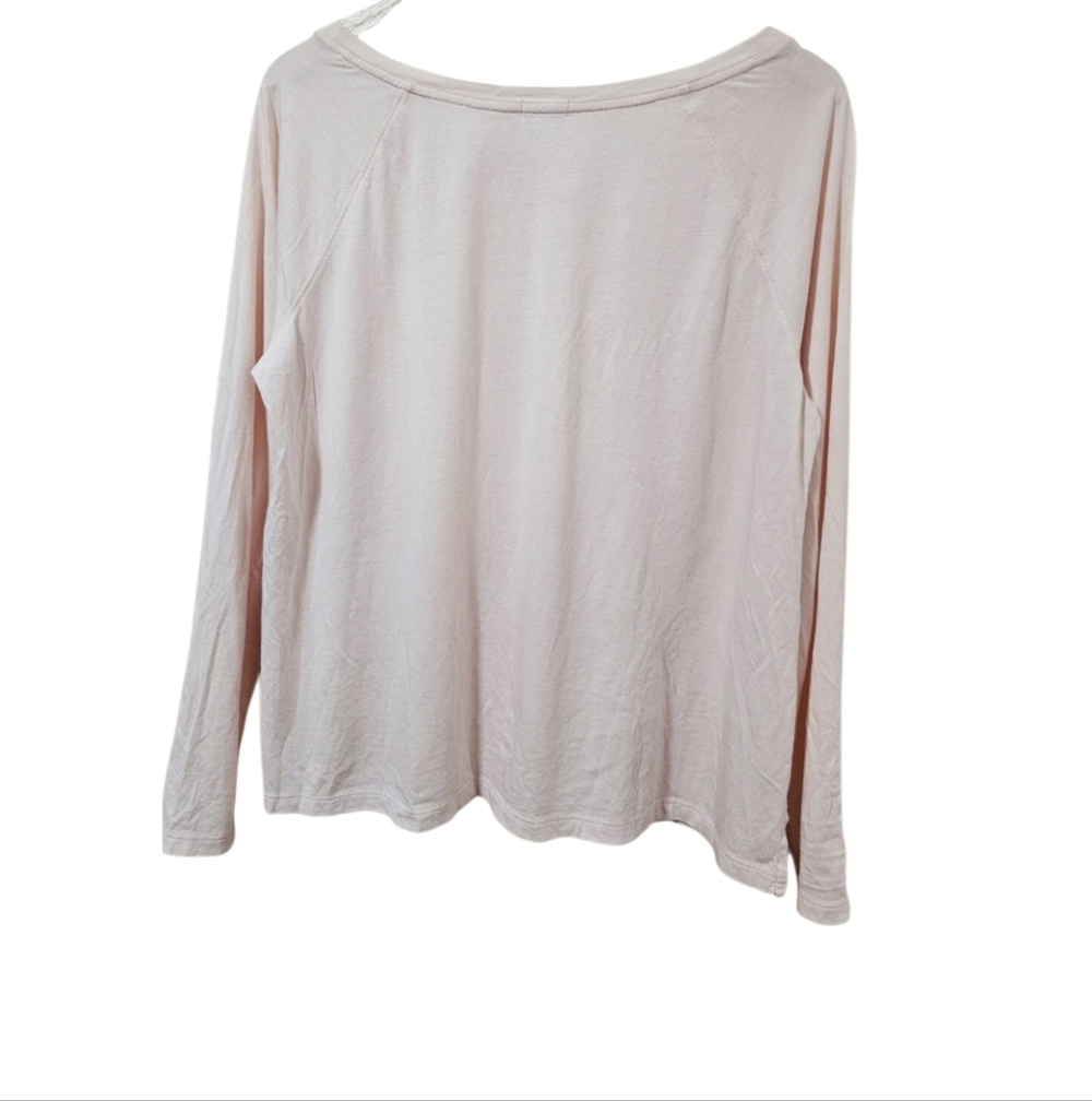 Cuyana Women's Blush Pink Long Sleeve Top T-Shirt - Picture 2 of 7